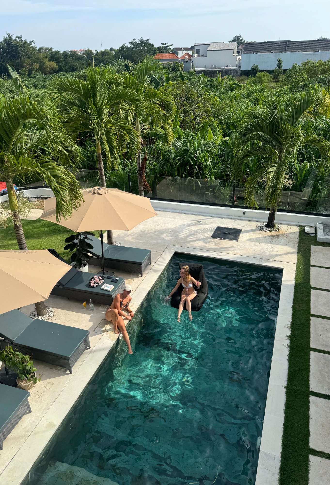 Modern coworking office space with monitors and ergonomic chairs